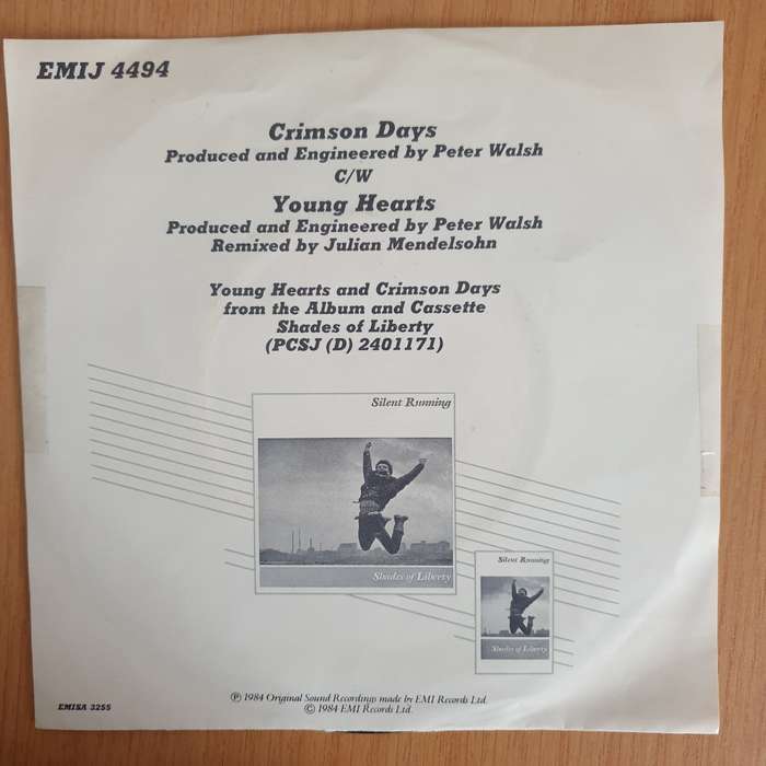 Silent Running  Young Hearts - 7" Vinyl Record  (VG+) (DLB)