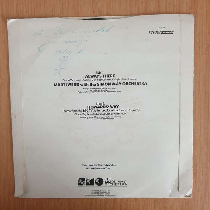 Marti Webb With The Simon May Orchestra  Always There - 7" Vinyl Record  (VG) (DLB)
