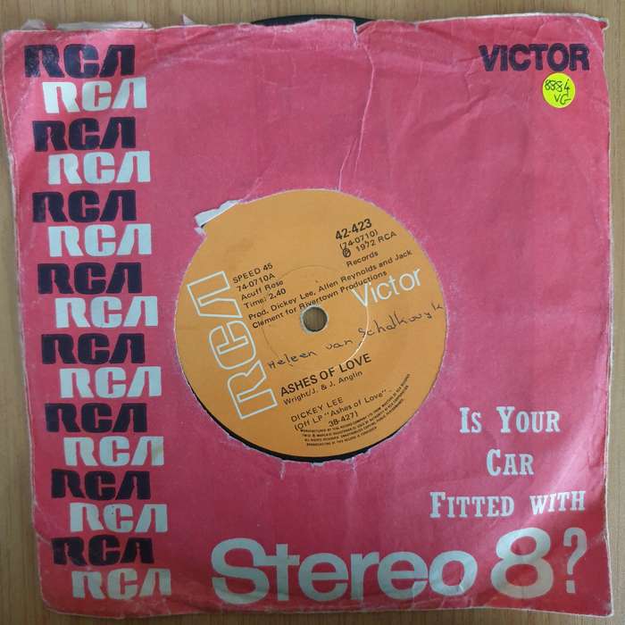 Dickey Lee  A Kingdom I Call Home / Ashes Of Love - 7" Vinyl Record  (VG) (DLB)