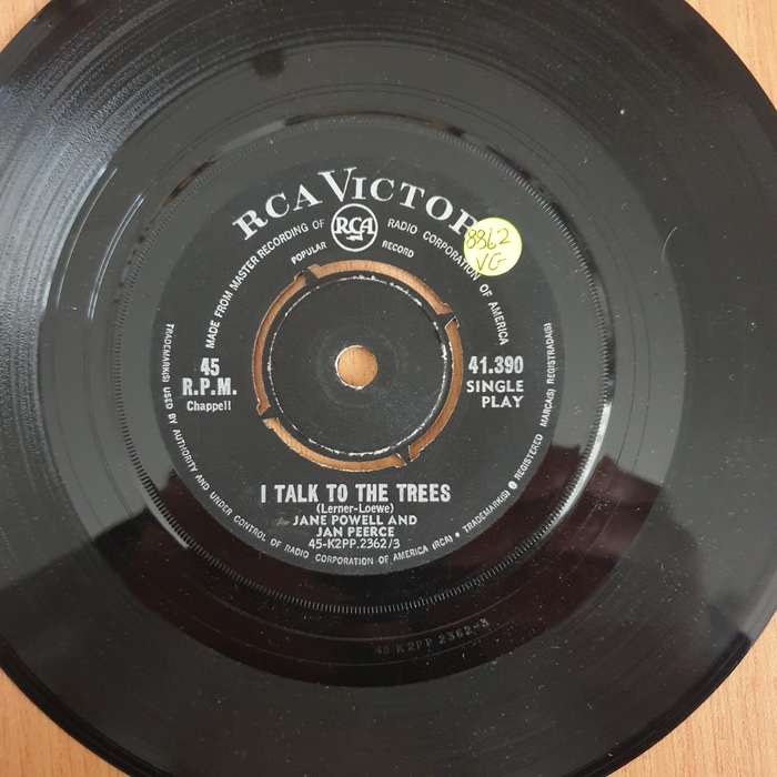Jane Powell And Robert Merrill  The Heather On The Hill - 7" Vinyl Record  (VG) (DLB)
