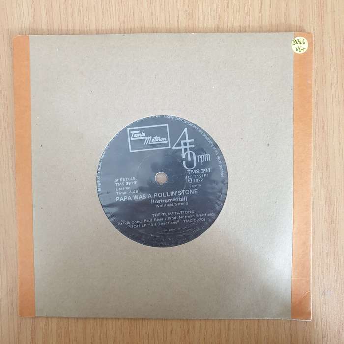 The Temptations  Papa Was A Rollin' Stone - 7" Vinyl Record  (VG+) (DLB)