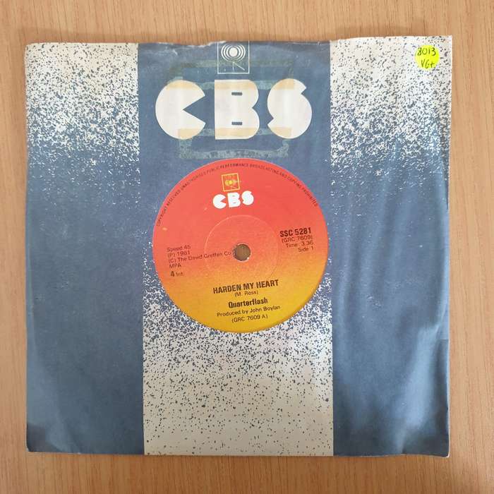 Quarterflash  Harden My Heart - 7" Vinyl Record  (VG+) (DLB)