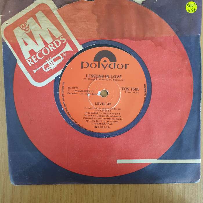 Level 42  Lessons In Love - 7" Vinyl Record  (VG+) (DLB)