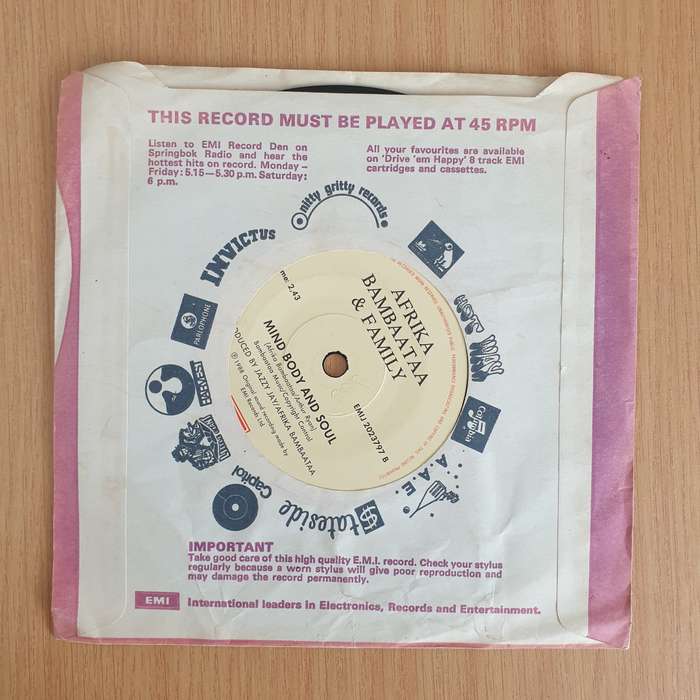 Afrika Bambaataa And Family Featuring UB40  Reckless - 7" Vinyl Record  (VG+) (DLB)