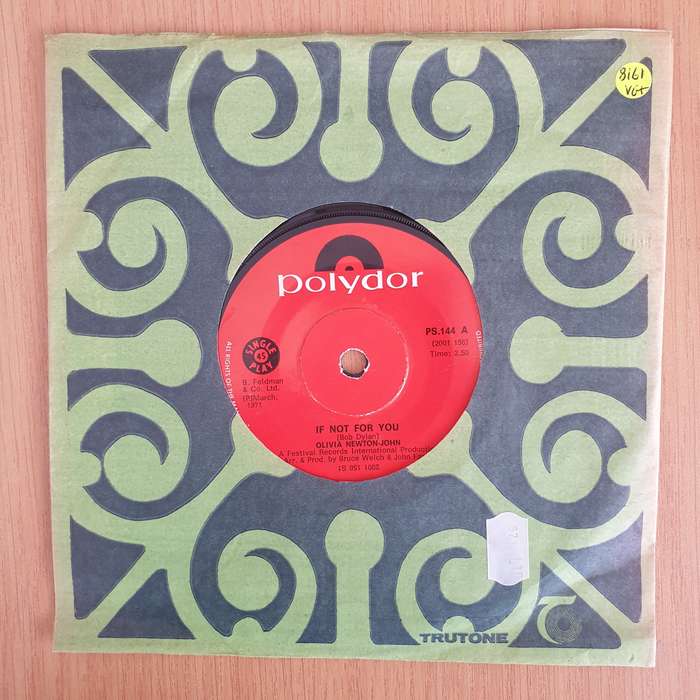 Olivia Newton-John  If Not For You - Vinyl 7 Record  (VG+) (Aryeh)