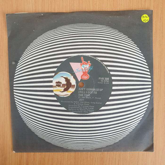 Joy  Ain't Gonna Stop (Till I Get To The Top) - Vinyl 7 Record  (VG+) (Aryeh)