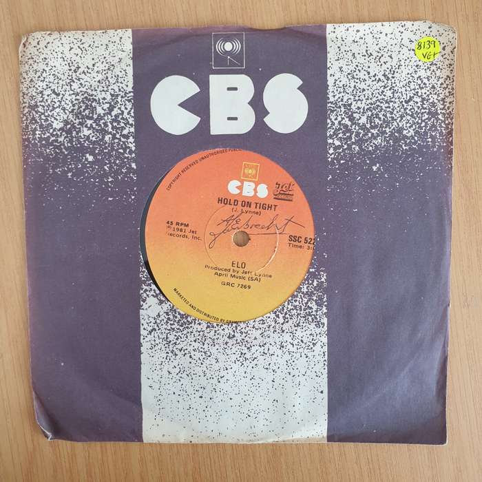 ELO  Hold On Tight - Vinyl 7 Record  (VG+) (Aryeh)