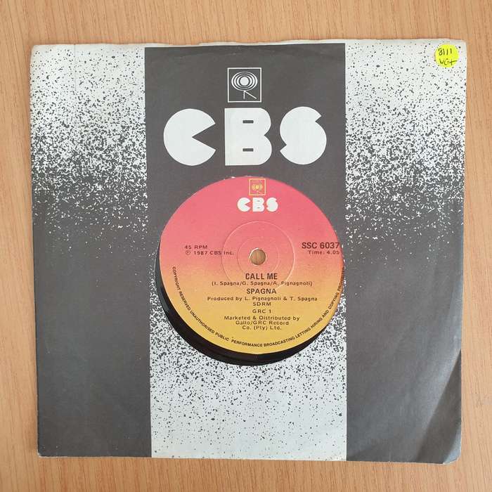 Spagna  Call Me - Vinyl 7 Record  (VG+) (Aryeh)