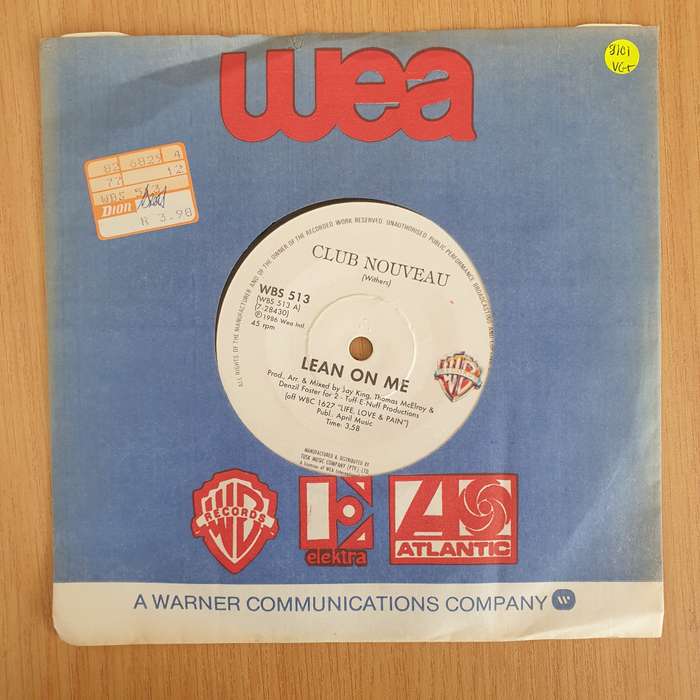 Club Nouveau  Lean On Me - Vinyl 7 Record  (VG+) (Aryeh)
