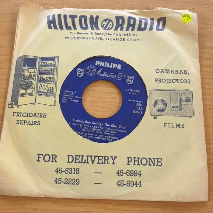 Francis Bay And His Swinging Cha-Cha Orchestra  Cha Cha Beat - Vinyl 7" Record  (VG+) (D)