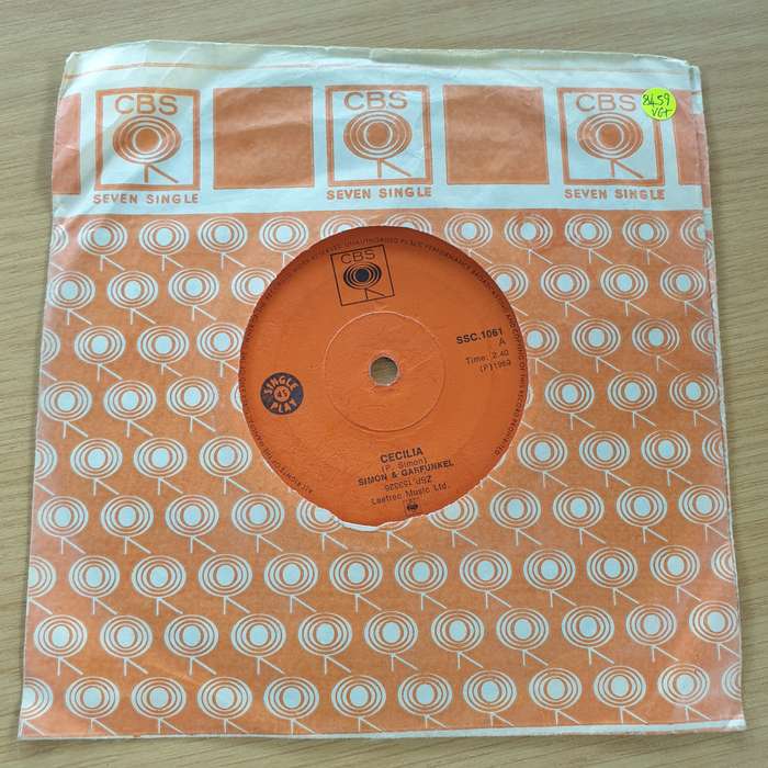 Simon & Garfunkel  Cecilia - Vinyl 7" Record (VG+)