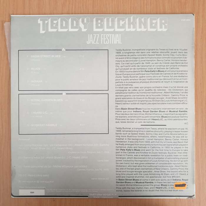Teddy Buckner  Jazz Festival  Vinyl LP Record - Very-Good+ Quality (VG+) (verygoodplus)