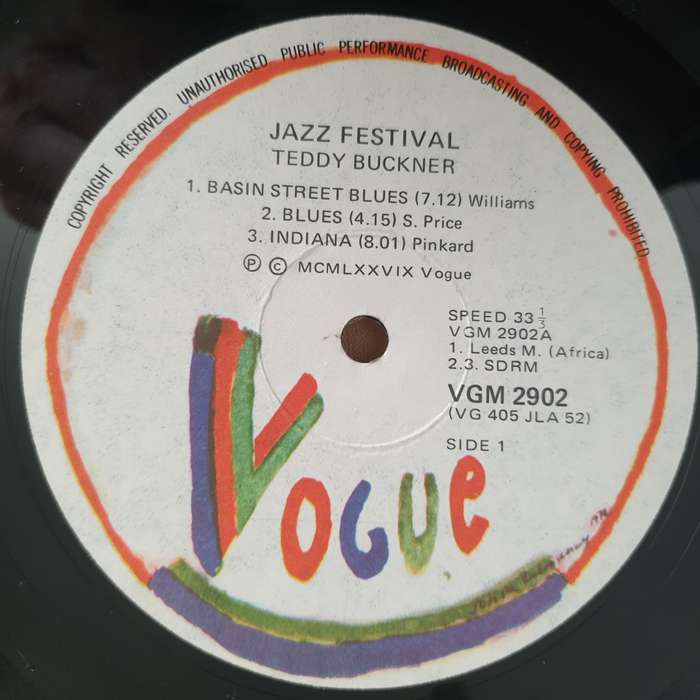 Teddy Buckner  Jazz Festival  Vinyl LP Record - Very-Good+ Quality (VG+) (verygoodplus)