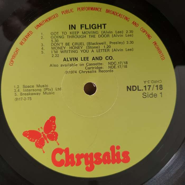 Alvin Lee & Co.  In Flight  Vinyl LP Record - Very-Good+ Quality (VG+) (verygoodplus)