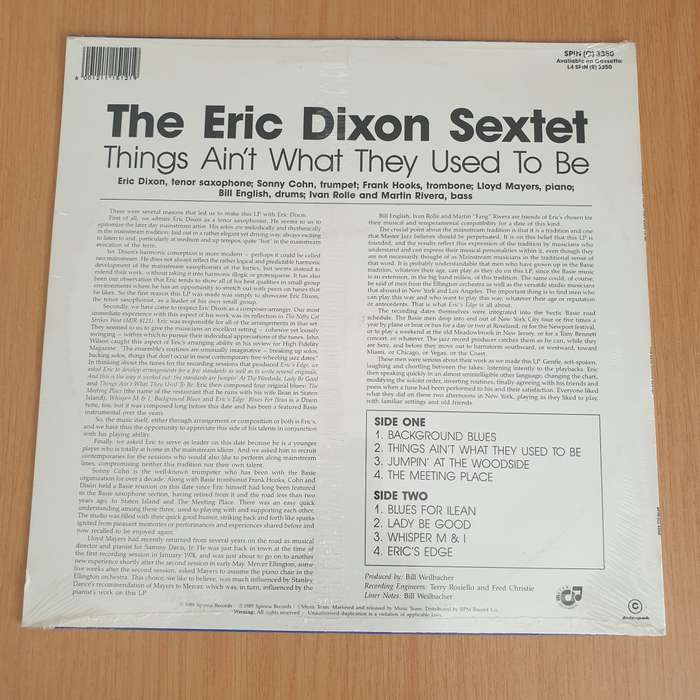 The Eric Dixon Sextet  Things Ain't What They Used to Be -  Vinyl LP Record - Sealed