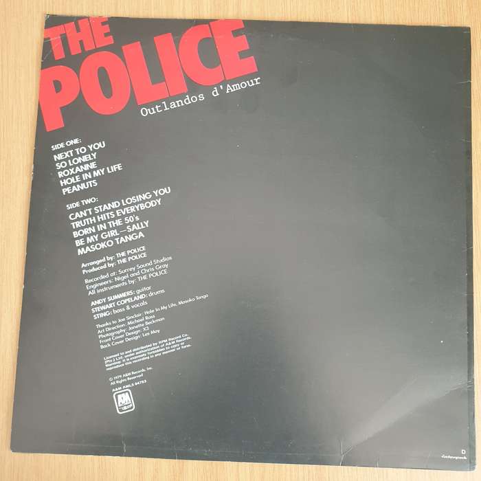 The Police  Outlandos D'Amour - Vinyl LP Record - Very-Good+ Quality (VG+) (verygoodplus)
