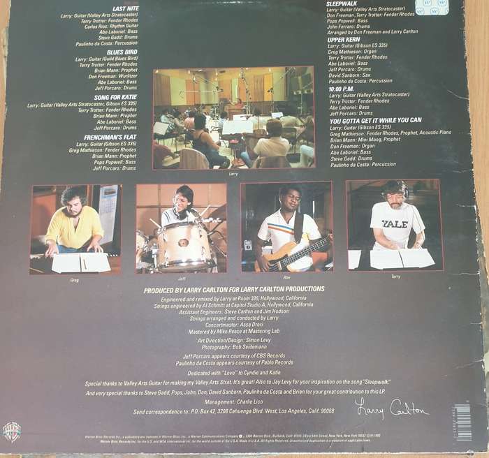 Larry Carlton  Sleepwalk  Vinyl LP Record - Very-Good+ Quality (VG+) (verygoodplus)