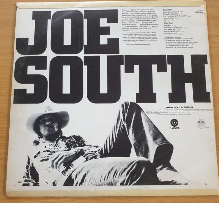 Joe South  Joe South - Vinyl LP Record - Very-Good+ Quality (VG+) (verygoodplus)