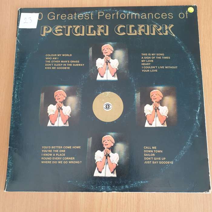 Petula Clark  20 Greatest Performances - Vinyl LP Record (VG+)