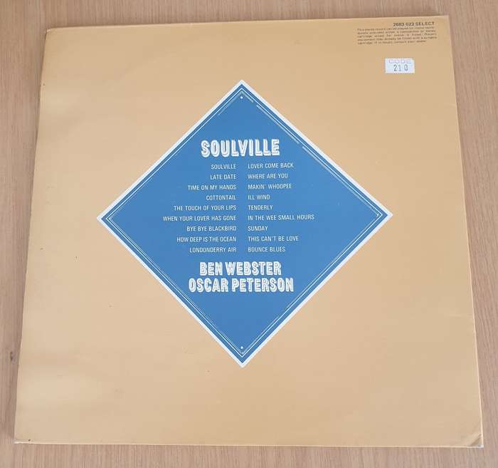 Ben Webster And Oscar Peterson  Soulville - Vinyl LP Record (VG+)