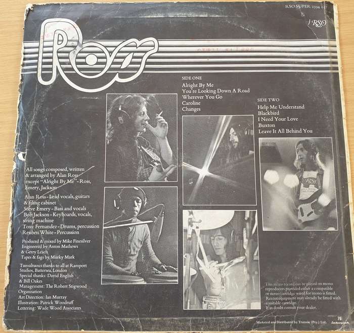 Ross  Ross  Vinyl LP Record  (VG-)