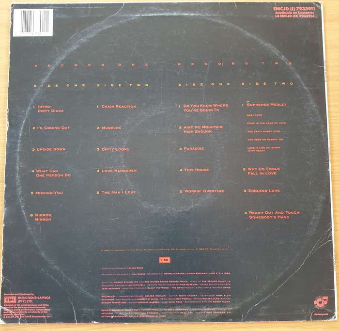 Diana Ross  Greatest Hits Live  Vinyl LP Record  (VG-)