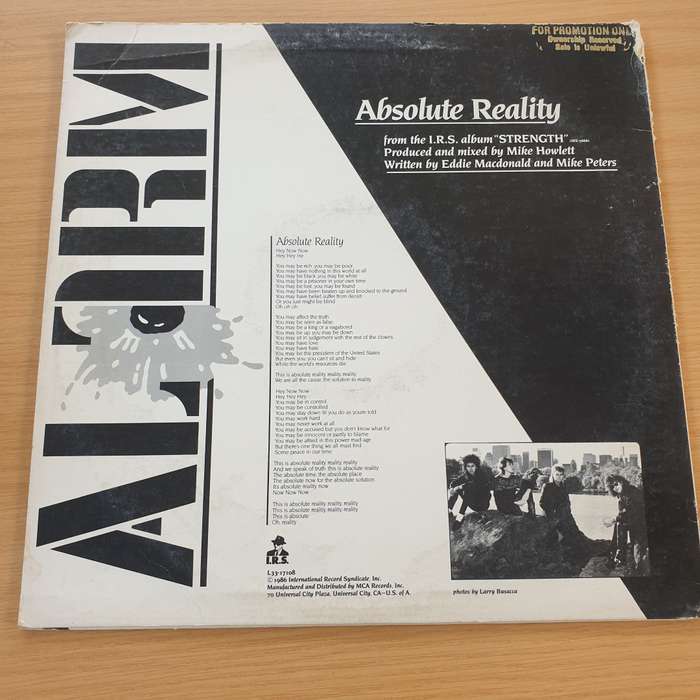 Alarm  Absolute Reality  Vinyl LP Record  (VG+)