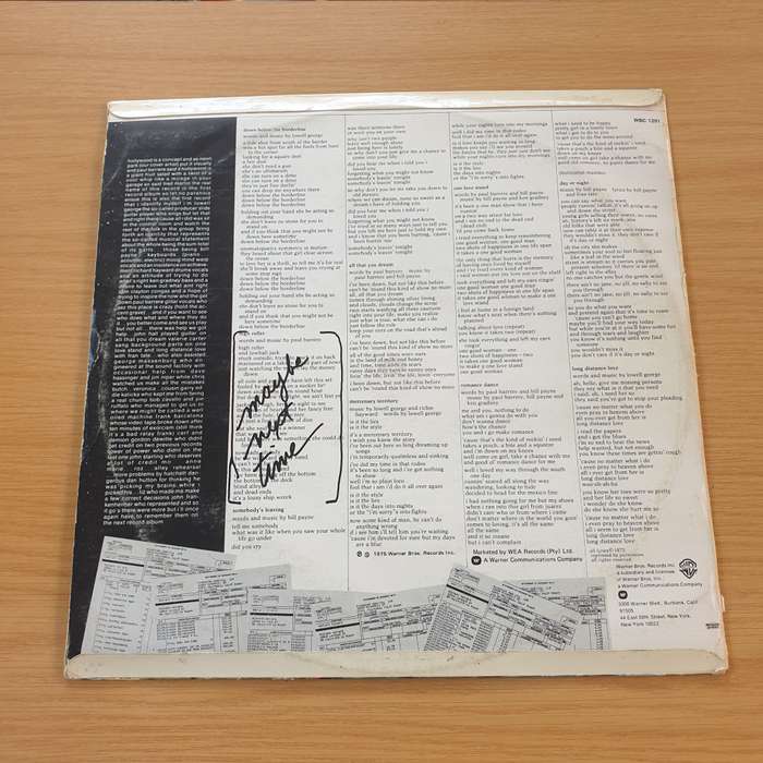 Little Feat  The Last Record Album -  Vinyl Record  (VG+)