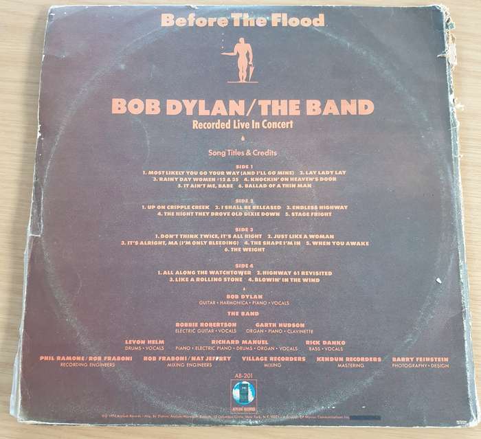 Bob Dylan / The Band  Before The Flood - Double Vinyl LP Record  (VG+)