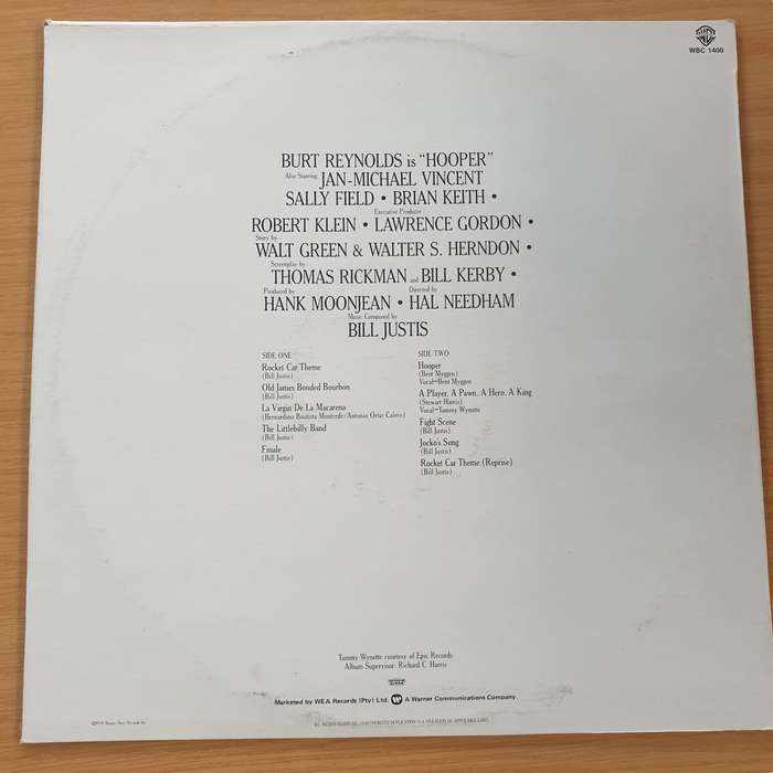 Hooper (Original Motion Picture Soundtrack) - Bill Justis - Vinyl LP Record  (VG+)