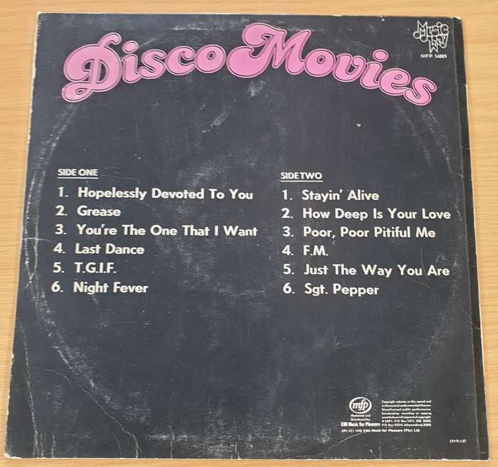 Disco Movies  Vinyl LP Record  (VG+)