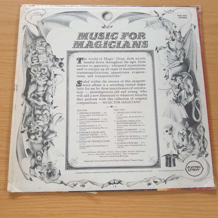 Verne Langdon  Music For Magicians - Vinyl LP Record (VG+)