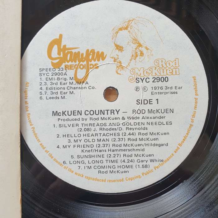 Rod McKuen  McKuen Country -  Vinyl LP Record  (VG+)