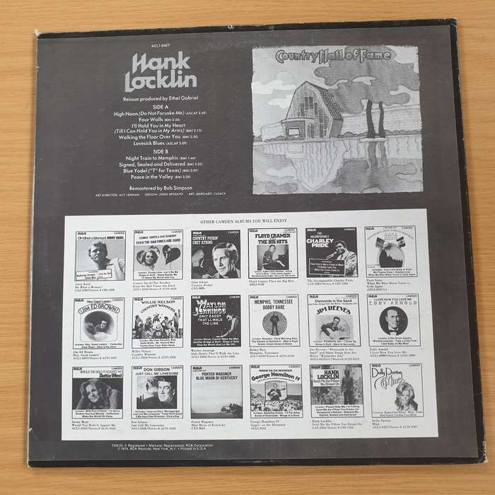 Hank Locklin  Country Hall Of Fame - Vinyl LP Record (VG)