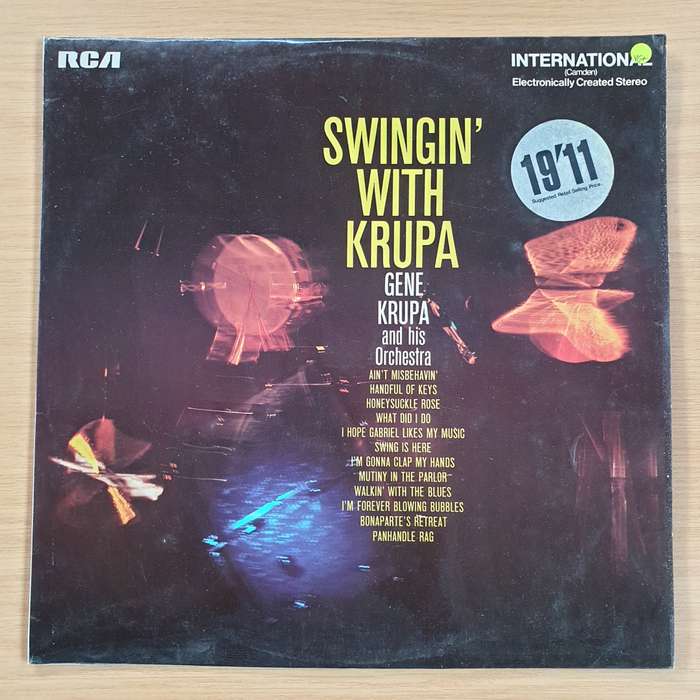 Gene Krupa And His Orchestra  Swingin' With Krupa - Vinyl LP Record (VG+)