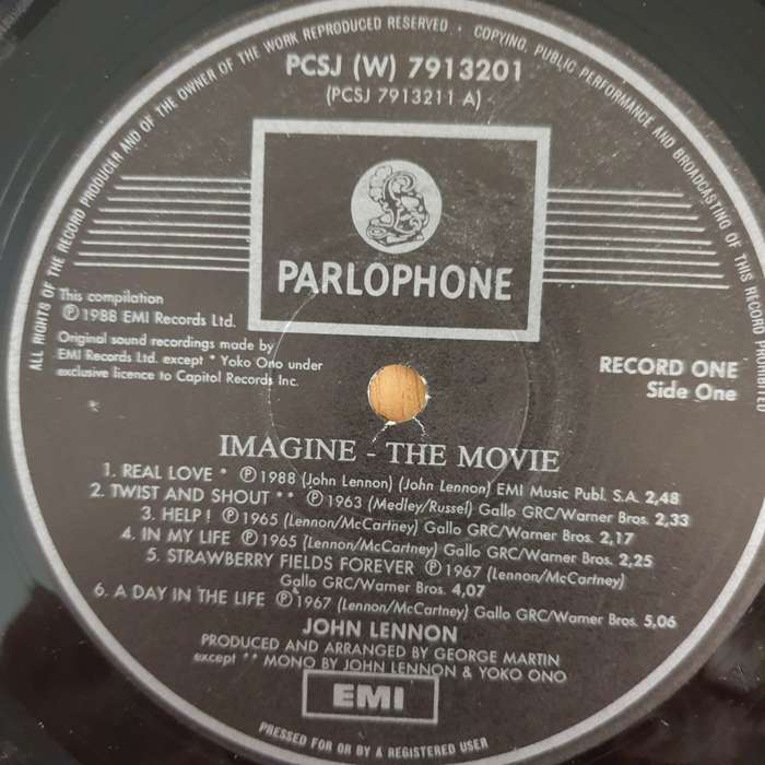 John Lennon  Imagine: John Lennon (Music From The Motion Picture) - Double Vinyl LP Record (VG+)