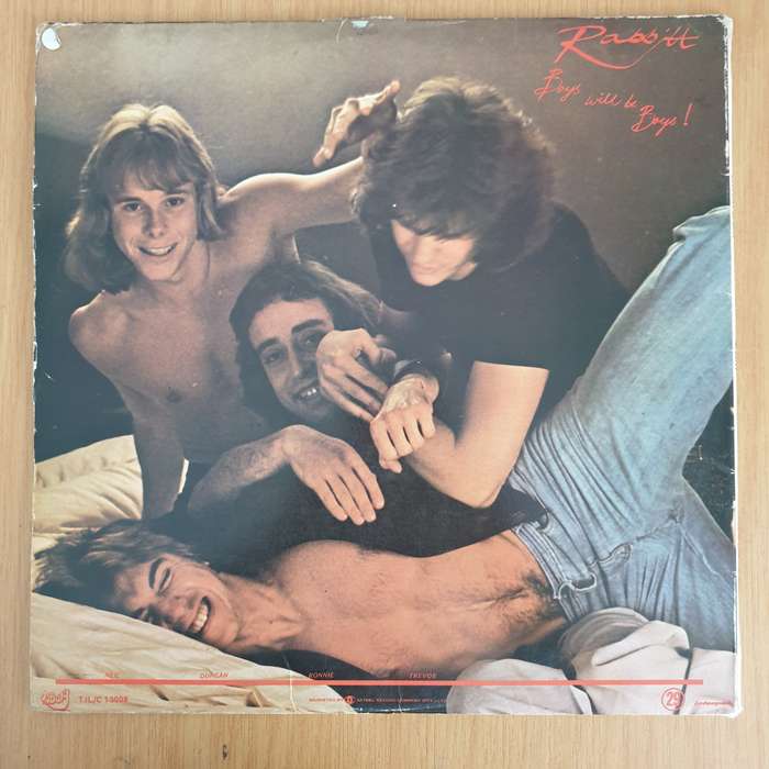 Rabbitt - Boys Will Be Boys - Autographed by Band - Vinyl LP Record (VG+)