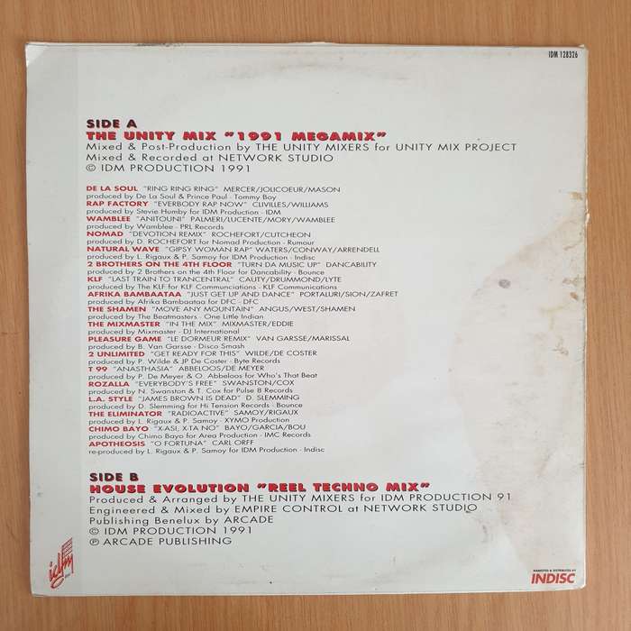 The Unity Mixers  The Unity Mix (1991 Megamix) - Vinyl LP Record (VG+)