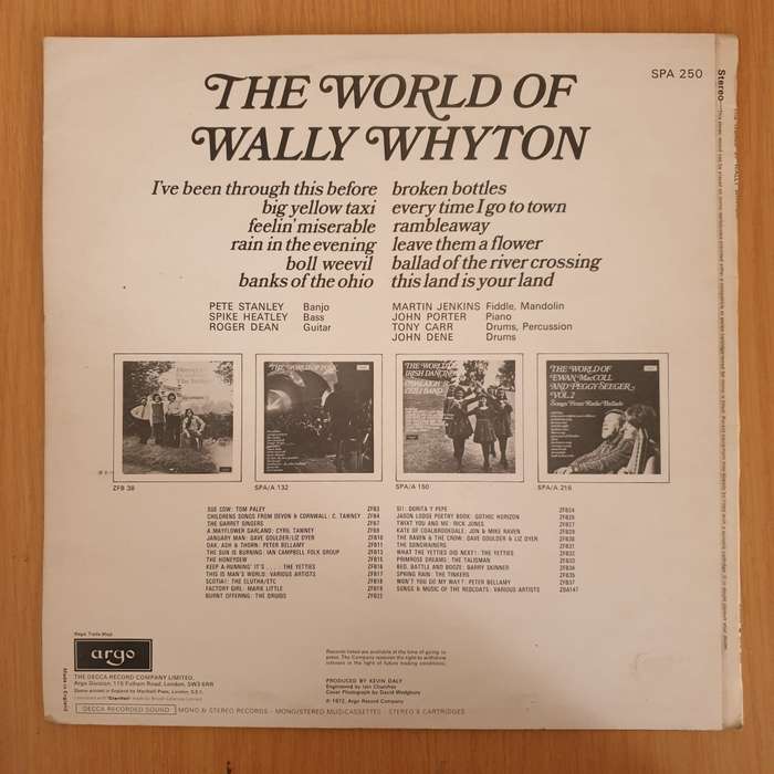 Wally Whyton  The World Of Wally Whyton   Vinyl LP Record (VG+)