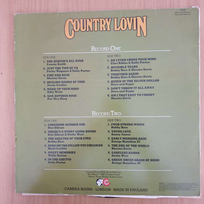 Country Lovin - Vol 2   Double Vinyl LP Record (VG+)