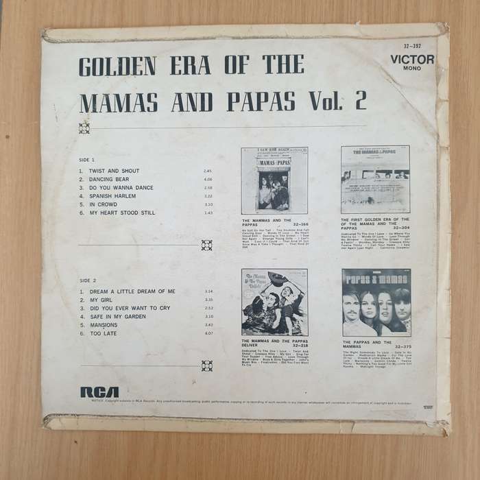 The Mamas & The Papas  Golden Era Of The Mamas & The Papas - Vol 2 - Vinyl LP Record (VG) (...