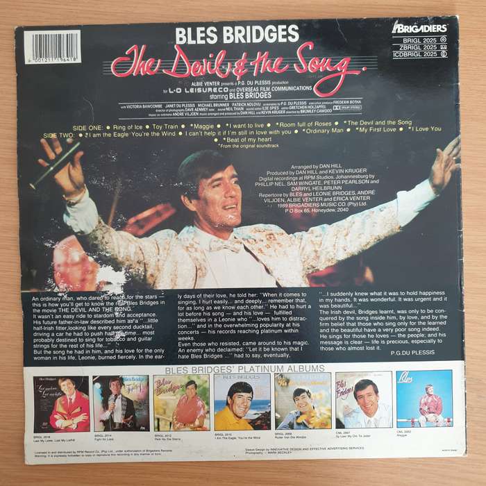 Bles Bridges  The Devil & The Song - Original Soundtrack Recording - Vinyl LP Record (VG)