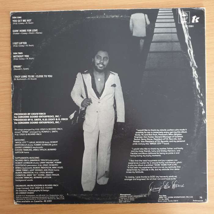 Jimmy "Bo" Horne  Goin' Home For Love - Vinyl LP Record (VG+)