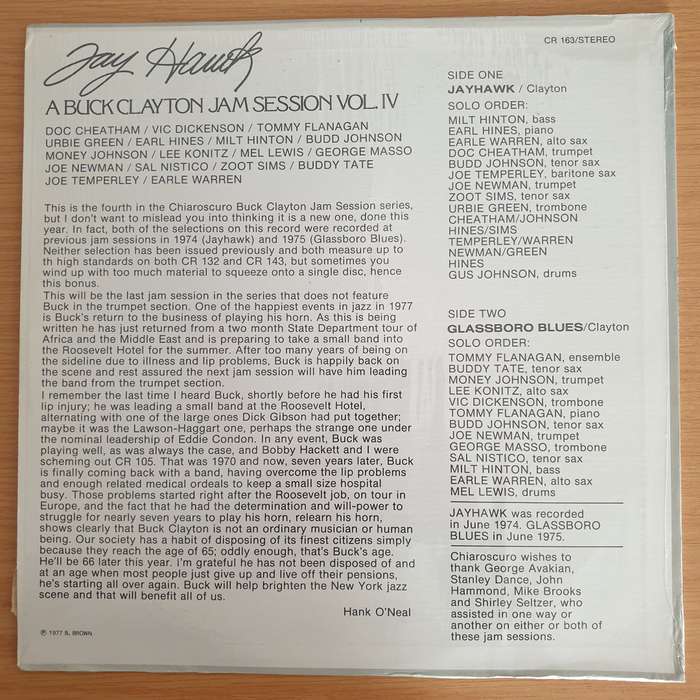 Buck Clayton  A Buck Clayton Jam Session Vol. IV - Vinyl LP Record (VG+)