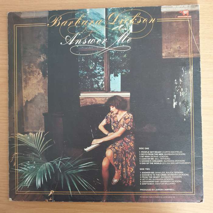 Barbara Dickson  Answer Me (UK) -  Vinyl LP Record (VG+)