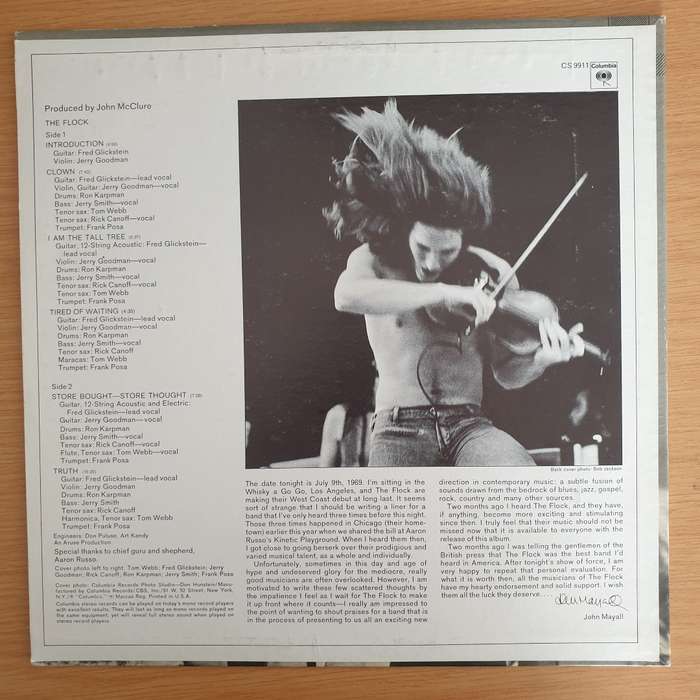 The Flock  The Flock (USA) - Vinyl LP Record (VG+)