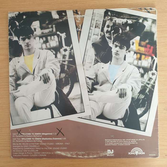 Ric Fellini  Welcome To Rimini  Vinyl LP Record (VG+)