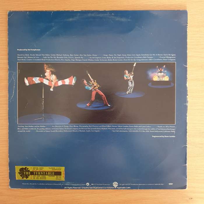 Van Halen  Van Halen II  - Vinyl LP Record  (VG-)
