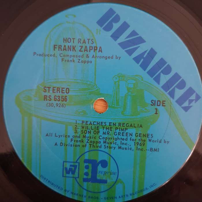 Frank Zappa  Hot Rats - Vinyl LP Record  (VG-)