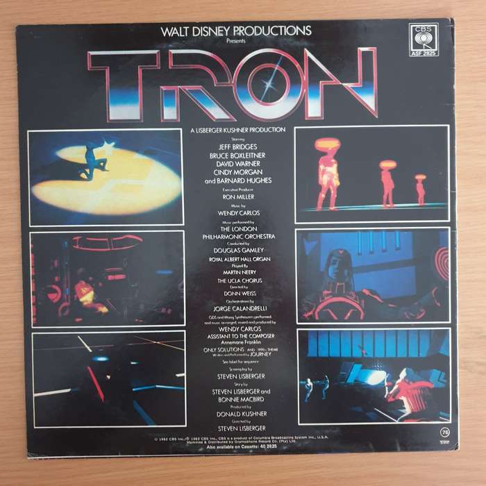 Tron (Original Motion Picture Soundtrack) -  Wendy Carlos  Vinyl LP Record (VG+)